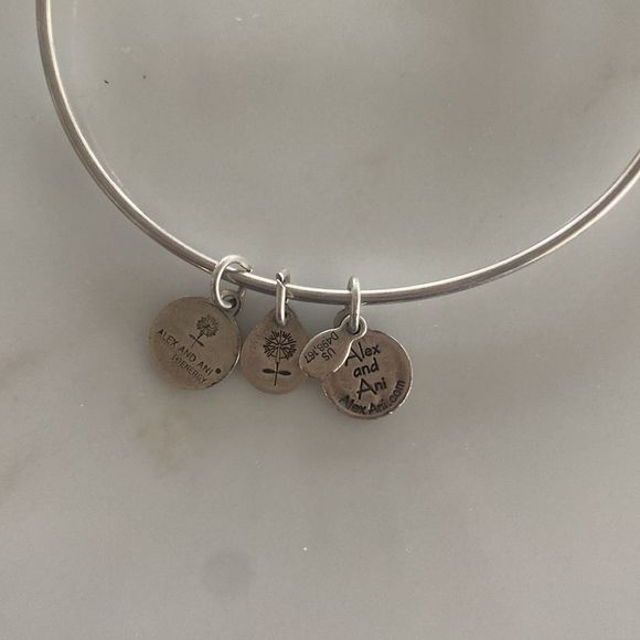 Alex & Ani | French Royalty silver charm bangle bracelet - Picture 5 of 5